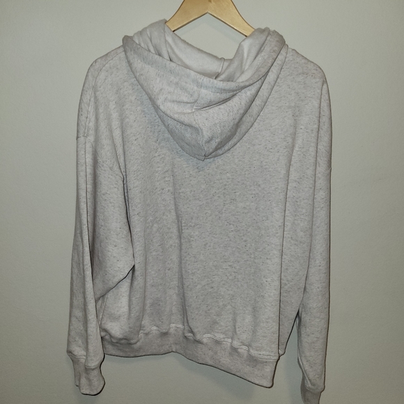 VICTORIAS SECRET PINK Oatmeal relaxed full zip hoodie size XL - Picture 4 of 4